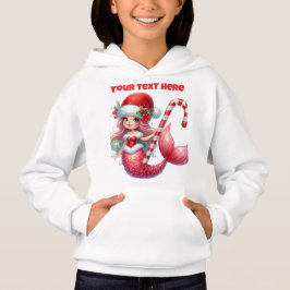 Christmas Mermaid Girls Hoodie