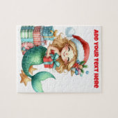 Christmas Mermaid Kids Puzzle – Personalized Gift ジグソーパズル (横)