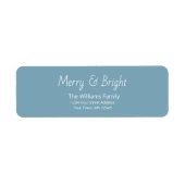 Christmas Merry and Bright Trendy Return Address  ラベル (正面)