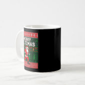 Christmas Merry Blitzmas Santa Football Ugly Sweat コーヒーマグカップ (正面左)