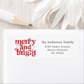 Christmas Merry & Bright Return Address Label ラベル (インサイチュ)