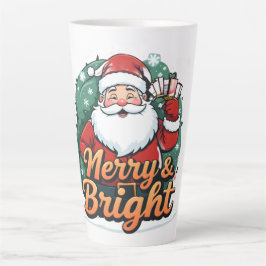 Christmas – “Merry & Bright Santa” カフェラテマグ