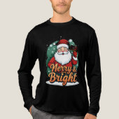 Christmas – “Merry & Bright Santa” トライブレンドＴシャツ (正面)