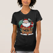 Christmas – “Merry & Bright Santa” Tシャツ (正面)