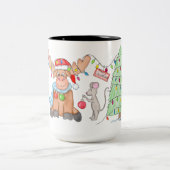 Christmas - Merry Christ-Moose! ツートーンマグカップ (中央)