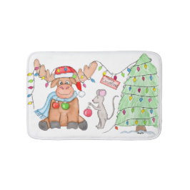Christmas - Merry Christ-Moose! バスマット