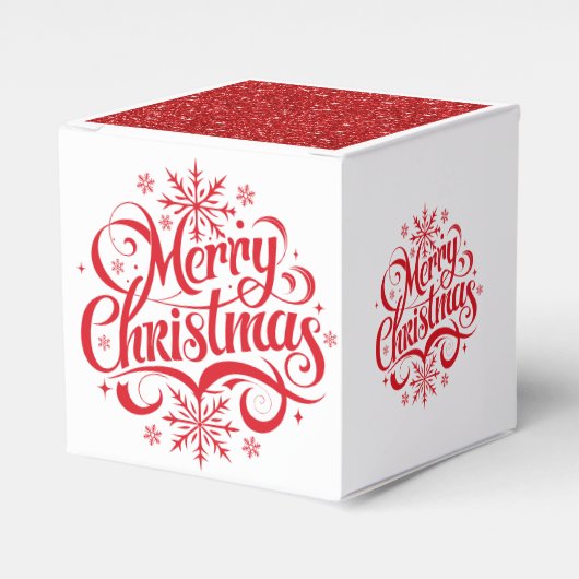 Christmas Merry Christmas Favor Gift Box フェイバーボックス (正面サイド)