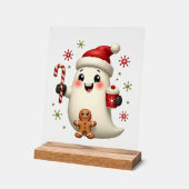 Christmas Merry Christmas For Gift Christmas Ghost アクリルサイン (傾斜)