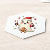 Christmas Merry Christmas For Gift Christmas Ghost ペーパーコースター (アングル)