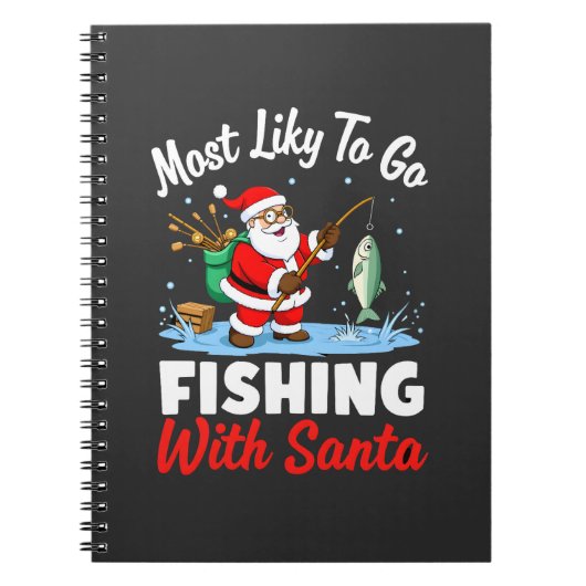 Christmas Merry Christmas For Gift Fishing Santa ( ノートブック (正面)