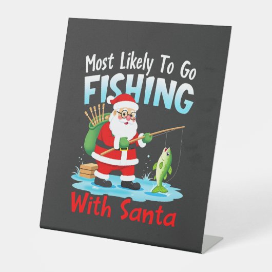 Christmas Merry Christmas For Gift Fishing Santa ( 台座サイン (正面)
