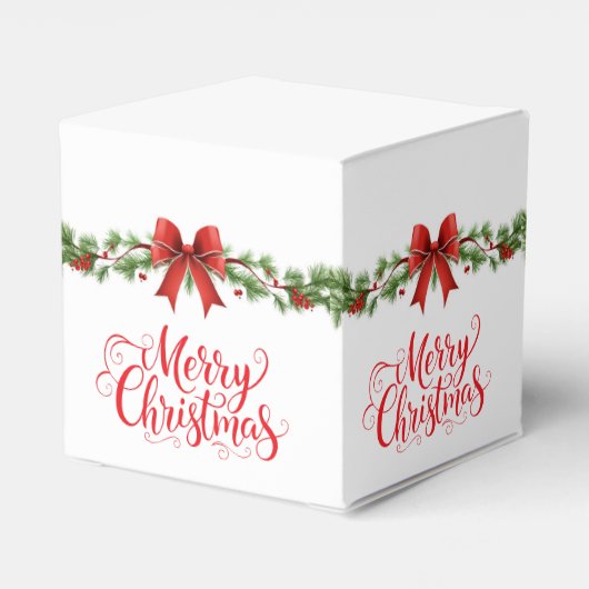Christmas Merry Christmas Garland Favor Gift Box フェイバーボックス (裏面サイド)