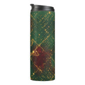 Christmas, Merry Christmas, Gold Red Green Pattern タンブラー (回転右)