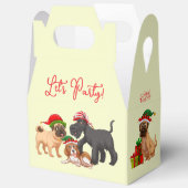 Christmas Merry Christmas Let's Party Dogs Gift フェイバーボックス (見開き)