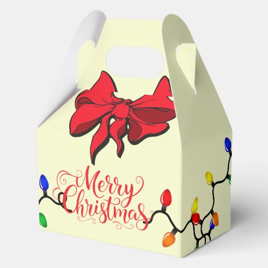 Christmas Merry Christmas Lights Favor Gift Favor フェイバーボックス (正面)