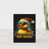 Christmas Merry Duckmas Funny Quackmas Pajama Duck カード (正面)