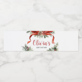 Christmas Merry Little Baby Shower  ペットボトルラベル (シングルラベル)