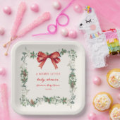 Christmas Merry Little Baby Shower  ペーパープレート (パーティー)