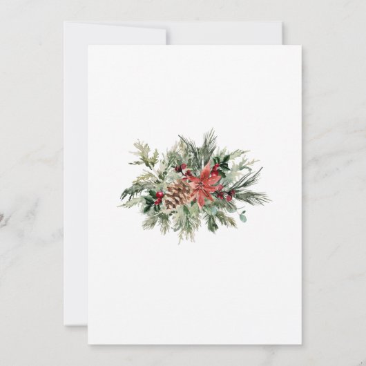 Christmas Merry Little Baby Shower  招待状 (裏面)