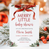Christmas Merry Little Baby Shower  招待状
