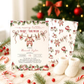 Christmas Merry Little Baby Shower 招待状