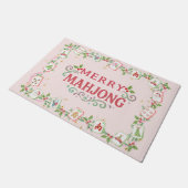 Christmas Merry Mahjong ドアマット (アングル)