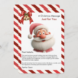 Christmas Message Card from Santa for Children シーズンカード