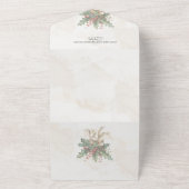 Christmas Message Watercolor Winter Scene オールインワン招待状 (外側)