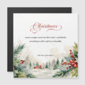 Christmas Message Winter Scene Non Photo (正面/裏面)