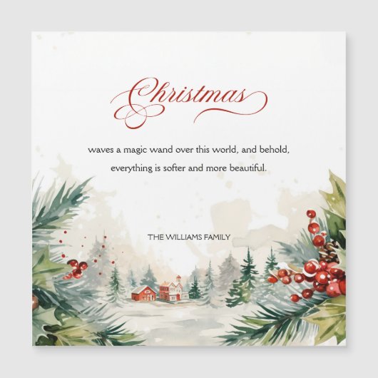 Christmas Message Winter Scene Non Photo (正面)