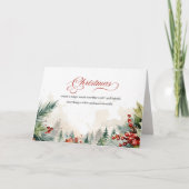 Christmas Message Winter Scene Non Photo シーズンカード (正面)