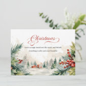 Christmas Message Winter Scene Non Photo シーズンカード (スタンド正面)