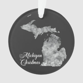 Christmas Michigan State Map Snowflakes オーナメント