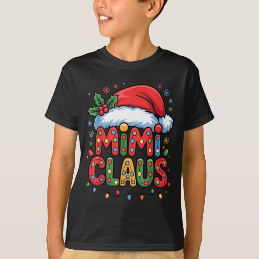 Christmas Mimi Claus Holiday Cheer Family Season H Tシャツ (正面)