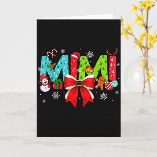 Christmas Mimi Coquette Bow Mimi Christmas  カード (黄色い花)