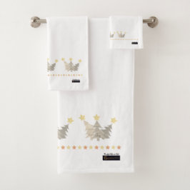 Christmas Mindful Word Art Bath Towels  バスタオルセット