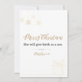 Christmas Mini Card – Gold Line Art (Matt. 1:21) シーズンカード (正面)