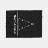 Christmas Minimal Merry Christmas Xmas Holiday フリースブランケット (正面(横))