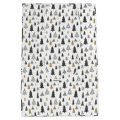 Christmas Minimalist Holiday Packaging ミディアムペーパーバッグ (裏面)