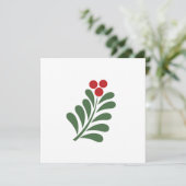 Christmas mistletoe branch 招待状 (スタンド正面)
