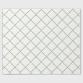 Christmas Mistletoe Trellis garland ラッピングペーパー (フラット)