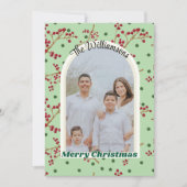 Christmas Mistletoes Custom Photo Holiday Cards シーズンカード (正面)