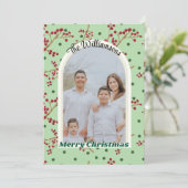 Christmas Mistletoes Custom Photo Holiday Cards シーズンカード (スタンド正面)