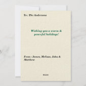 Christmas Mistletoes Custom Photo Holiday Cards シーズンカード (裏面)