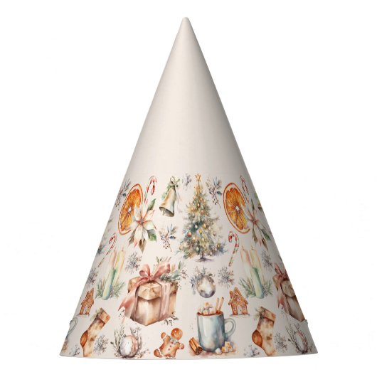 Christmas Mix Elements Party Hat パーティーハット (正面)