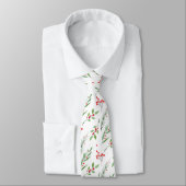 Christmas Mixed Botanical Pattern  Neck Tie ネクタイ (タイ)