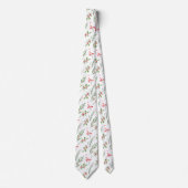 Christmas Mixed Botanical Pattern  Neck Tie ネクタイ (正面)