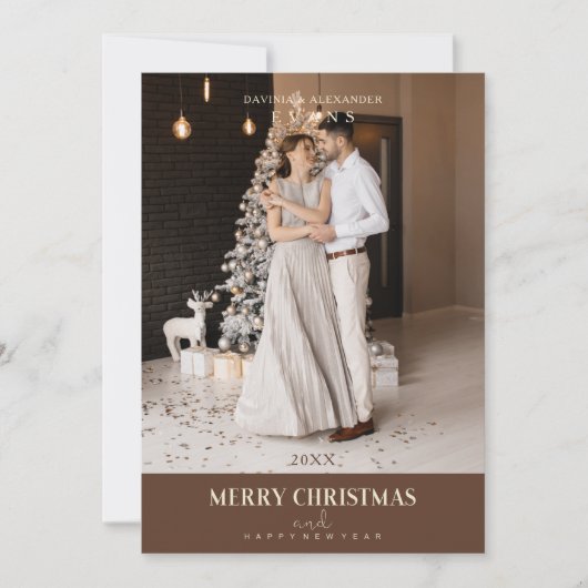 Christmas Modern  Sophisticated Photo Couple (正面)