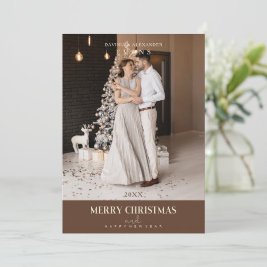 Christmas Modern  Sophisticated Photo Couple (スタンド正面)