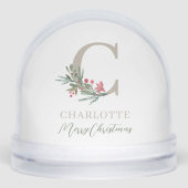 Christmas Monogram Custom Baby Photo Holiday (正面)